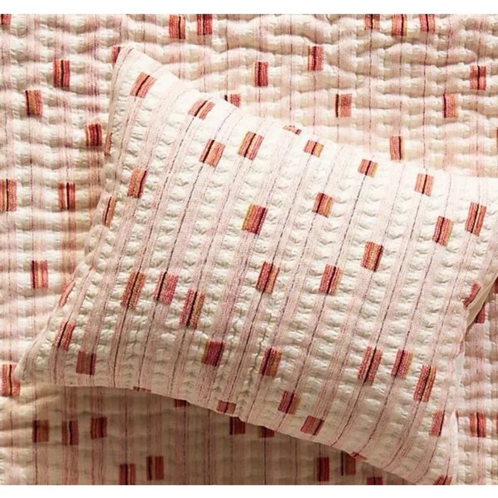 Anthropologie Woven Ashlyn Sham‎ Set of 2 Standard Urban Outfitters Pillowcase
